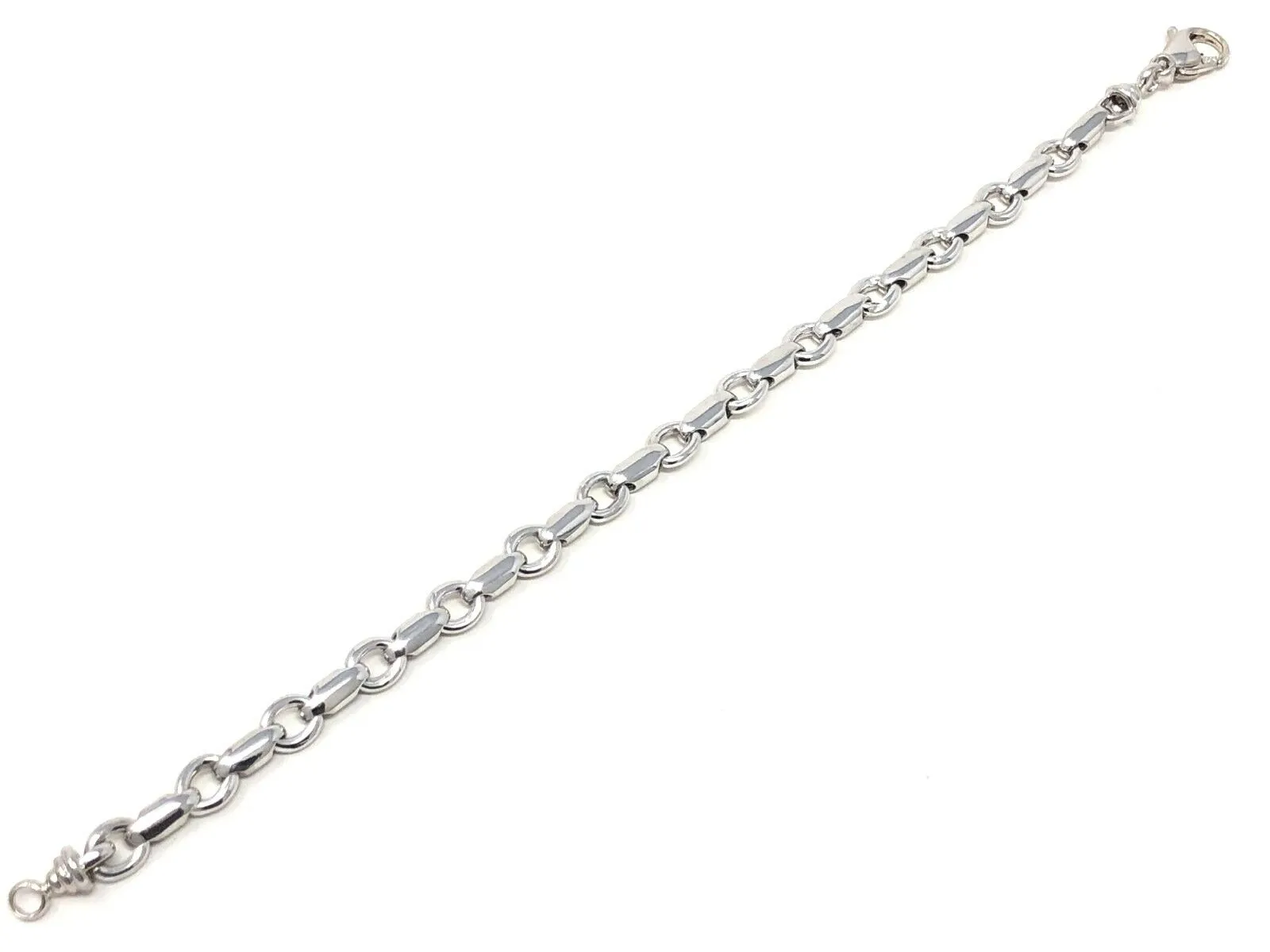 14k Yellow or White Gold Handmade Fashion Link Bracelet 7.5" - 9" 6.3mm