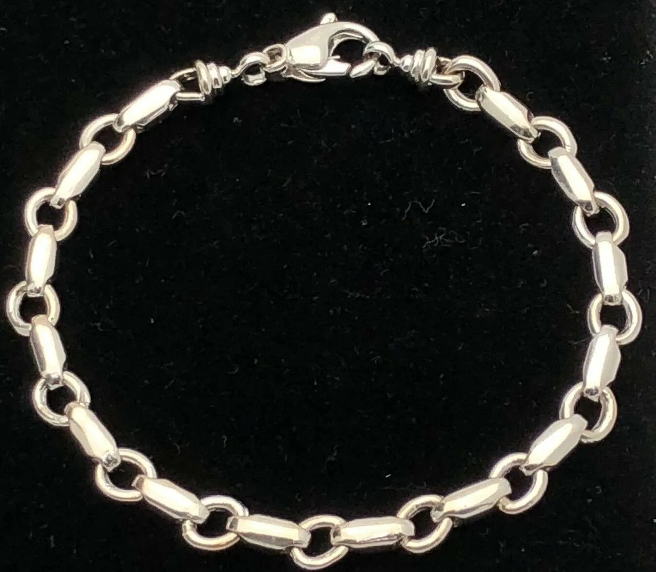 14k Yellow or White Gold Handmade Fashion Link Bracelet 7.5" - 9" 6.3mm