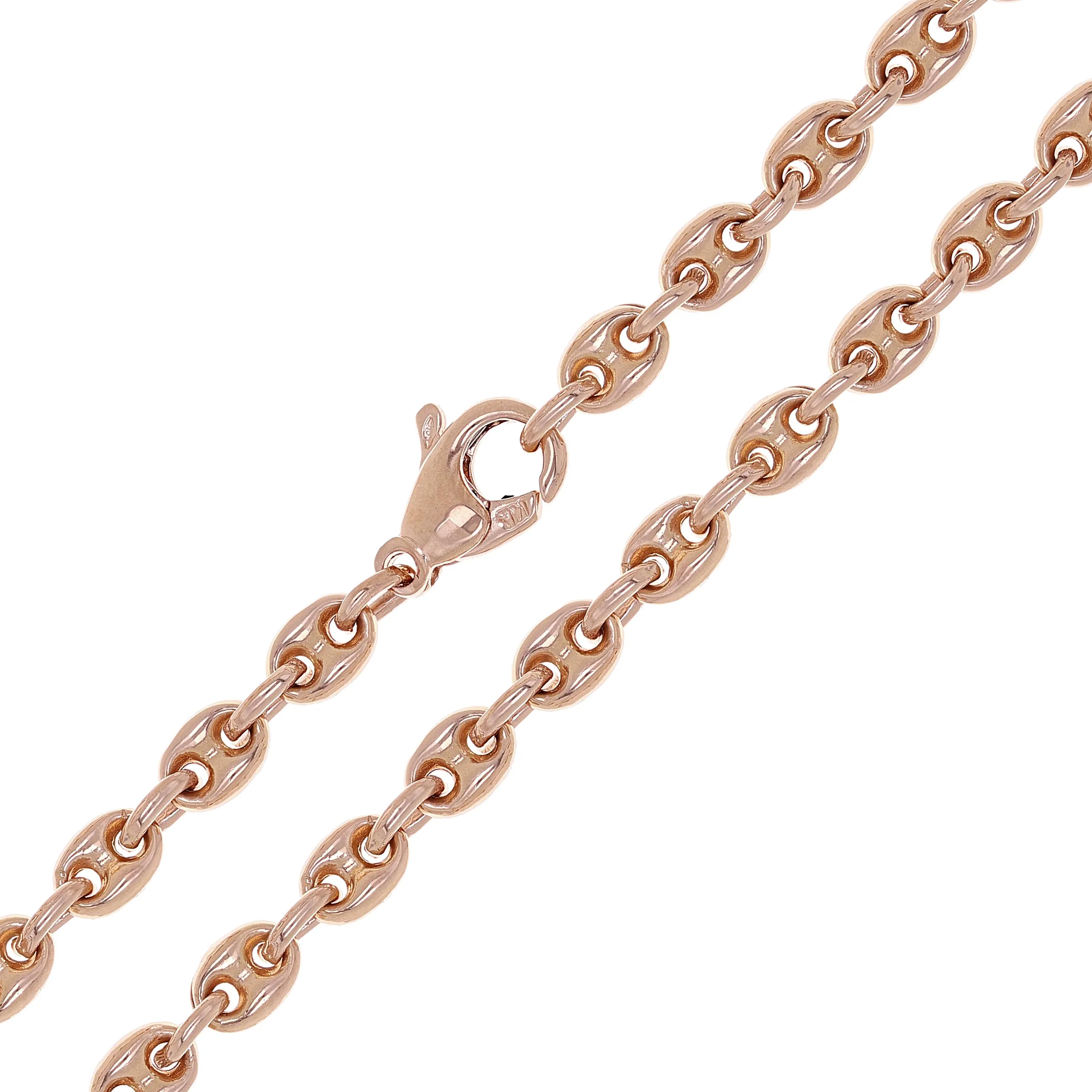 14k Yellow White or Rose Gold Handmade Fashion Gucci Mariner Link Bracelet 4.9mm