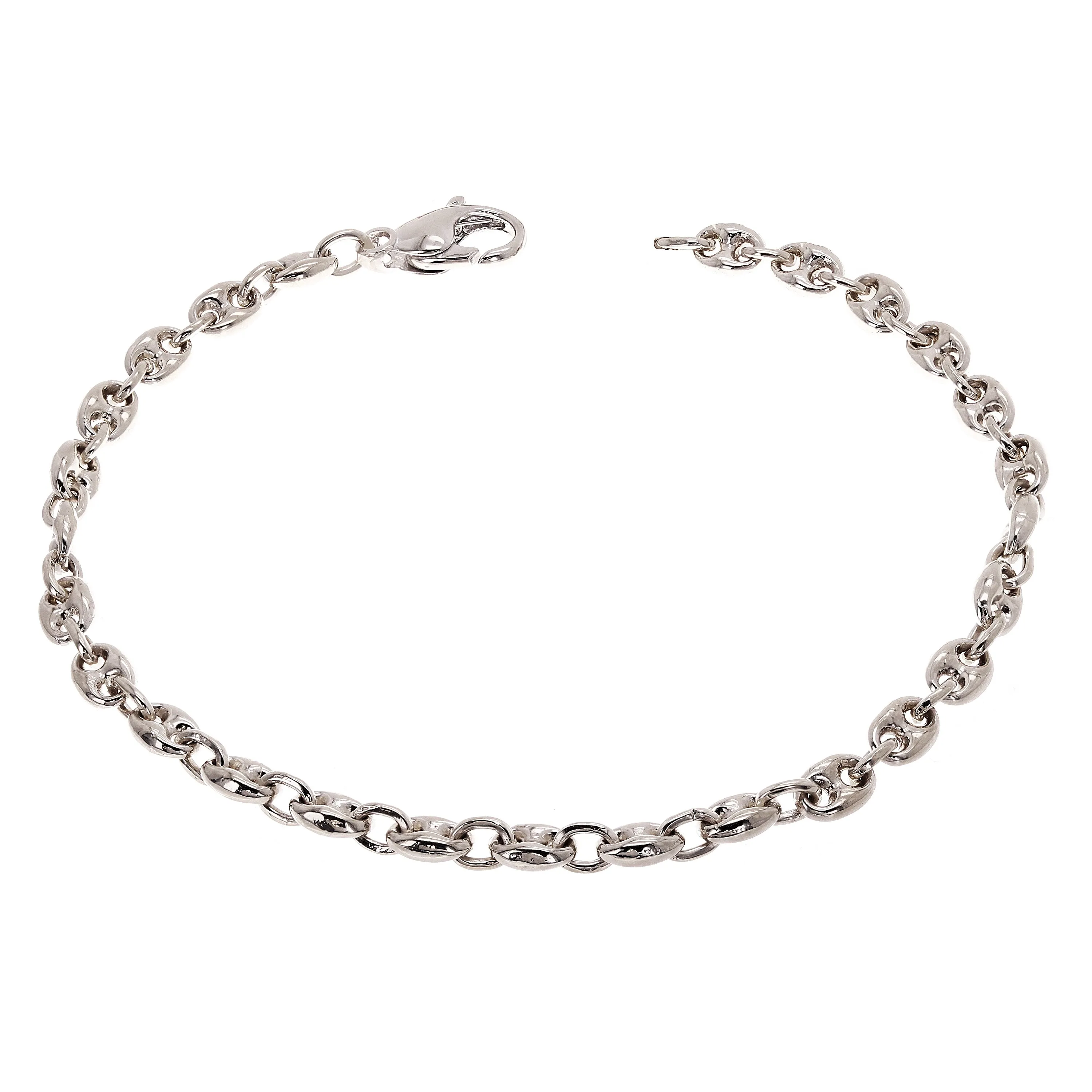 14k Yellow White or Rose Gold Handmade Fashion Gucci Mariner Link Bracelet 4.9mm
