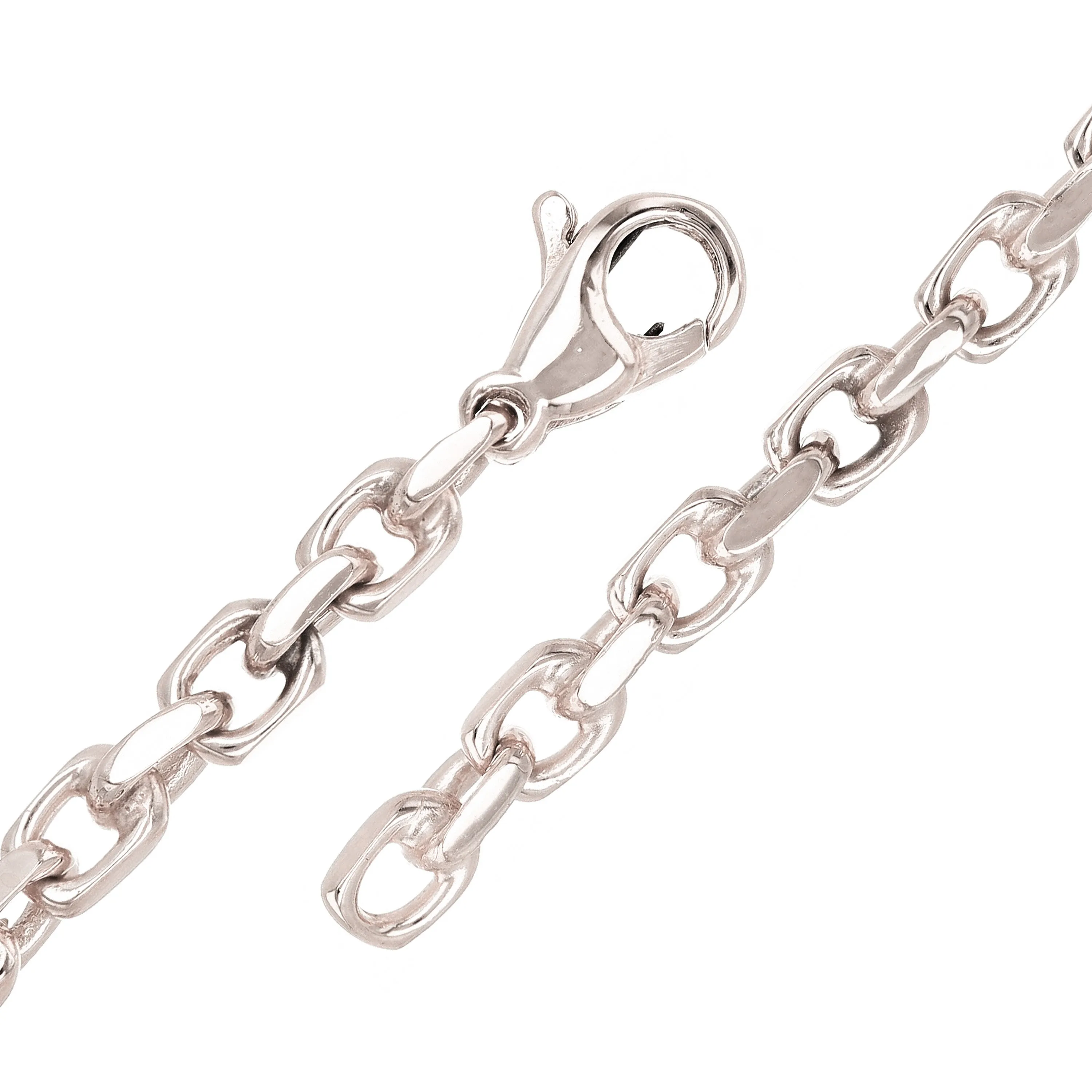 14k Yellow White or Rose Gold Solid Anchor Link Chain Bracelet 4.5mm Various Lengths