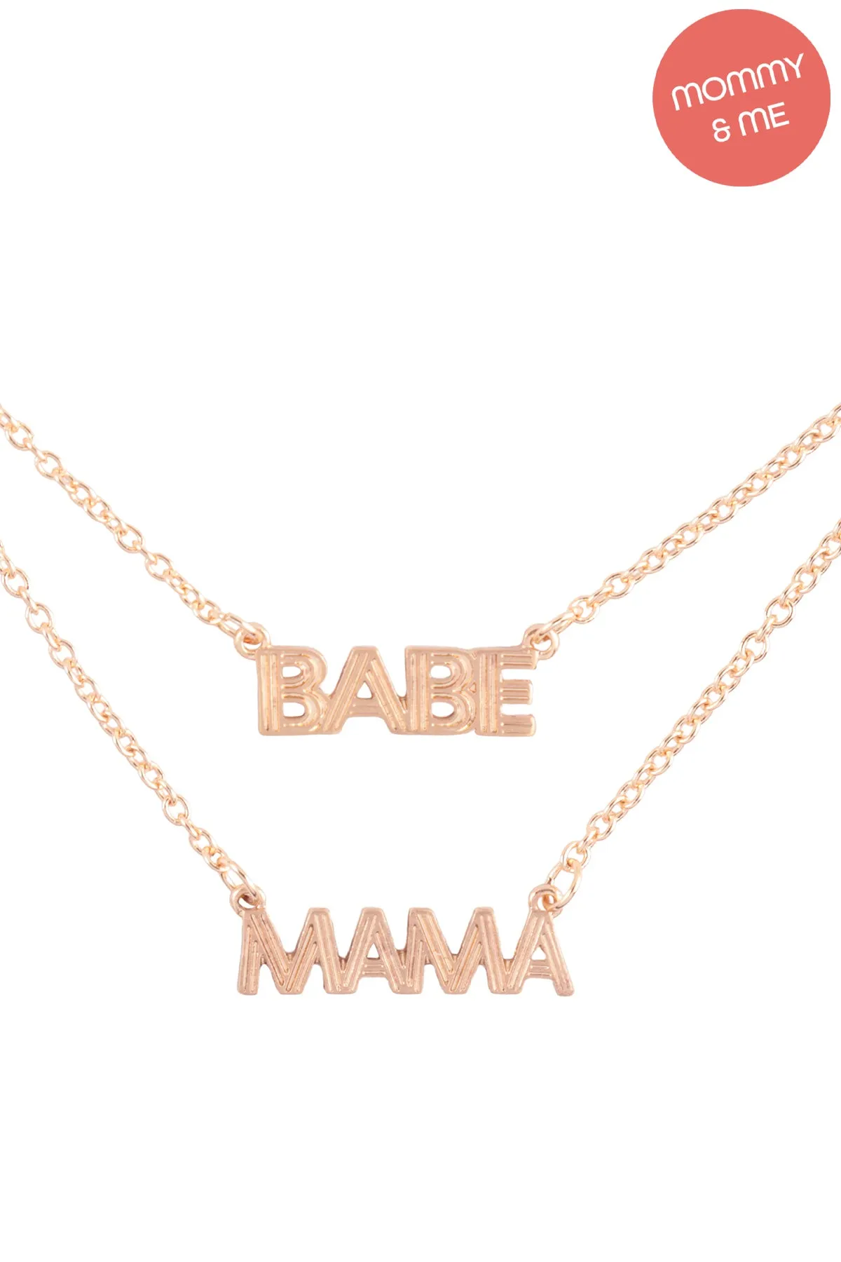 14" "MINI" W/ 16" "MAMA" 2 SET LAYERED NECKLACE