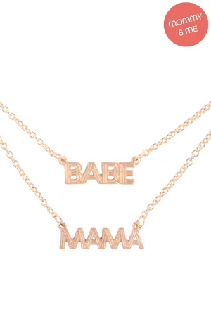 14" "MINI" W/ 16" "MAMA" 2 SET LAYERED NECKLACE