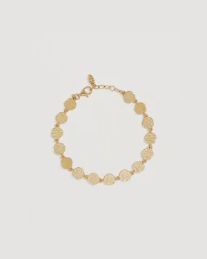 18k Gold Vermeil Woven Light Coin Bracelet