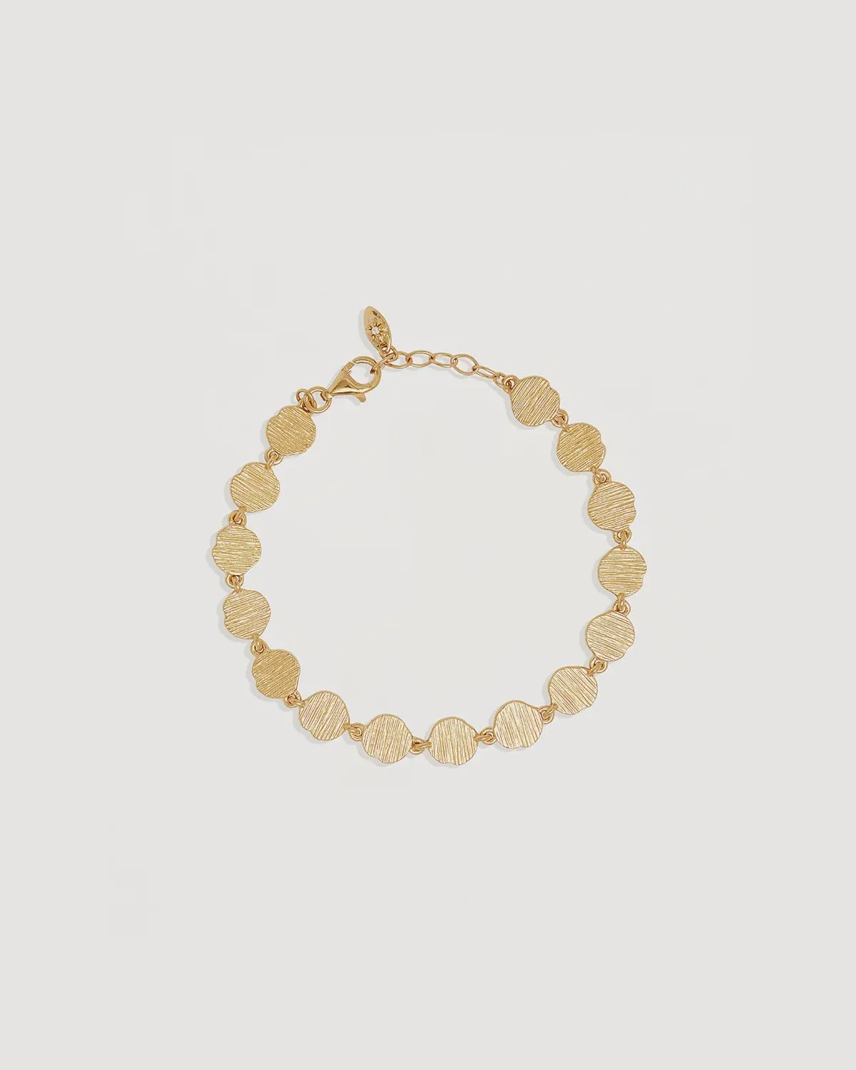 18k Gold Vermeil Woven Light Coin Bracelet