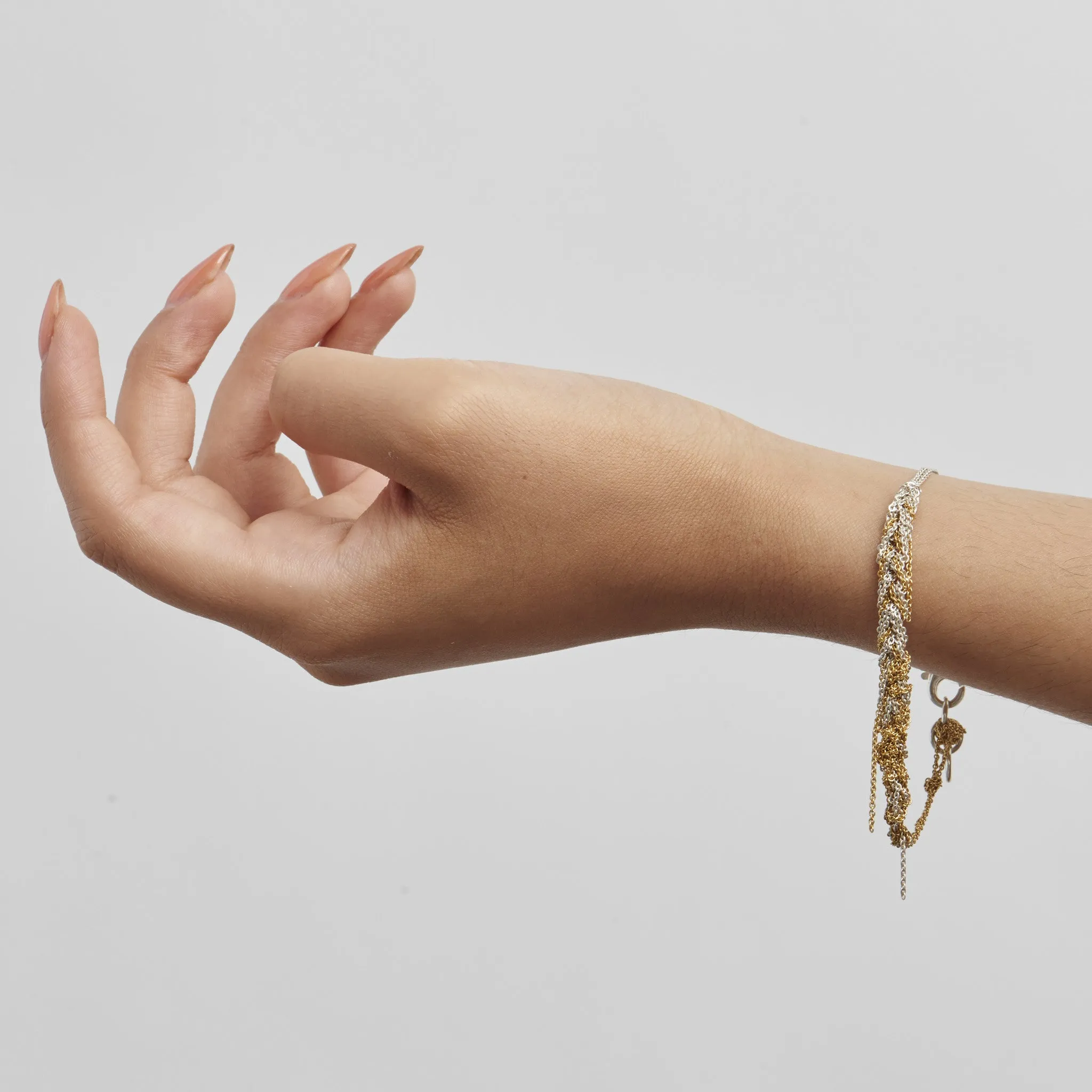 2-Tone Bare Chain Bracelet in Faded   Spectrum