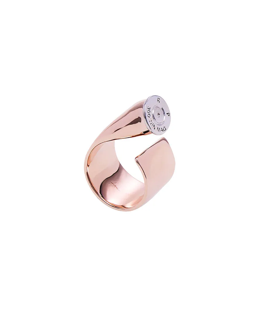 300 WIN single bullet ring - two tone