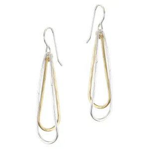 3D Teardrop Rings Wire Earrings