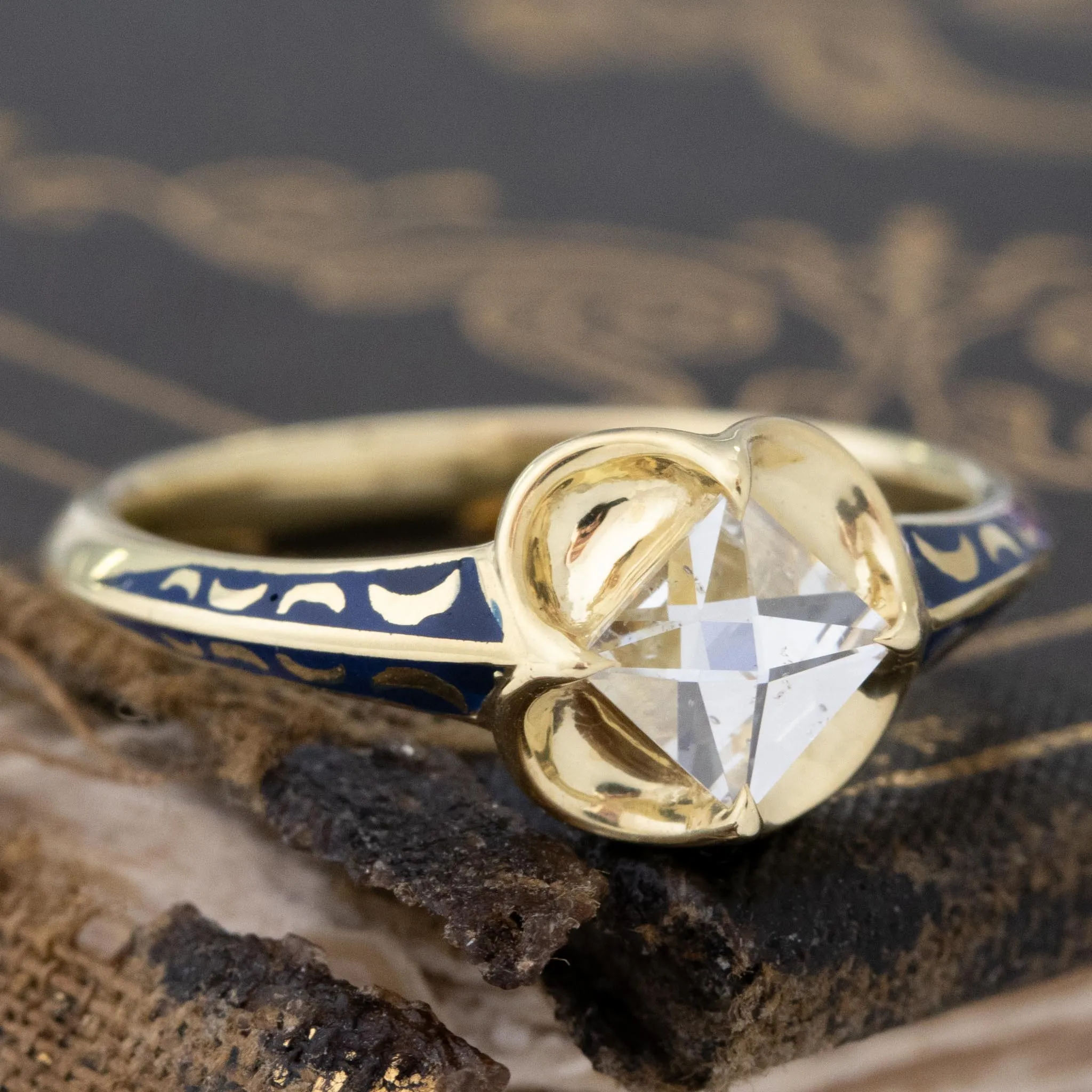 .47ct Point Cut Diamond Ring, GIA I SI