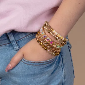 74761 - Stacked Rhinestone Bracelets - Gold