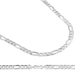 925 Delightful 6.5MM Sterling Silver Figaro Link Chain Necklace