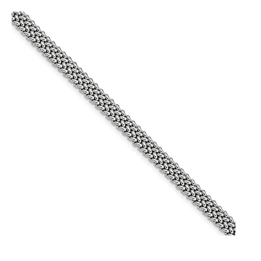 925 Sterling Silver Polished Fancy Link Bracelet