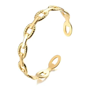 Abstract Loop Link Bracelet – 18K Gold