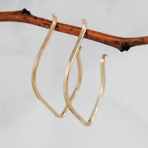 Almond Hoop - Gold-Filled
