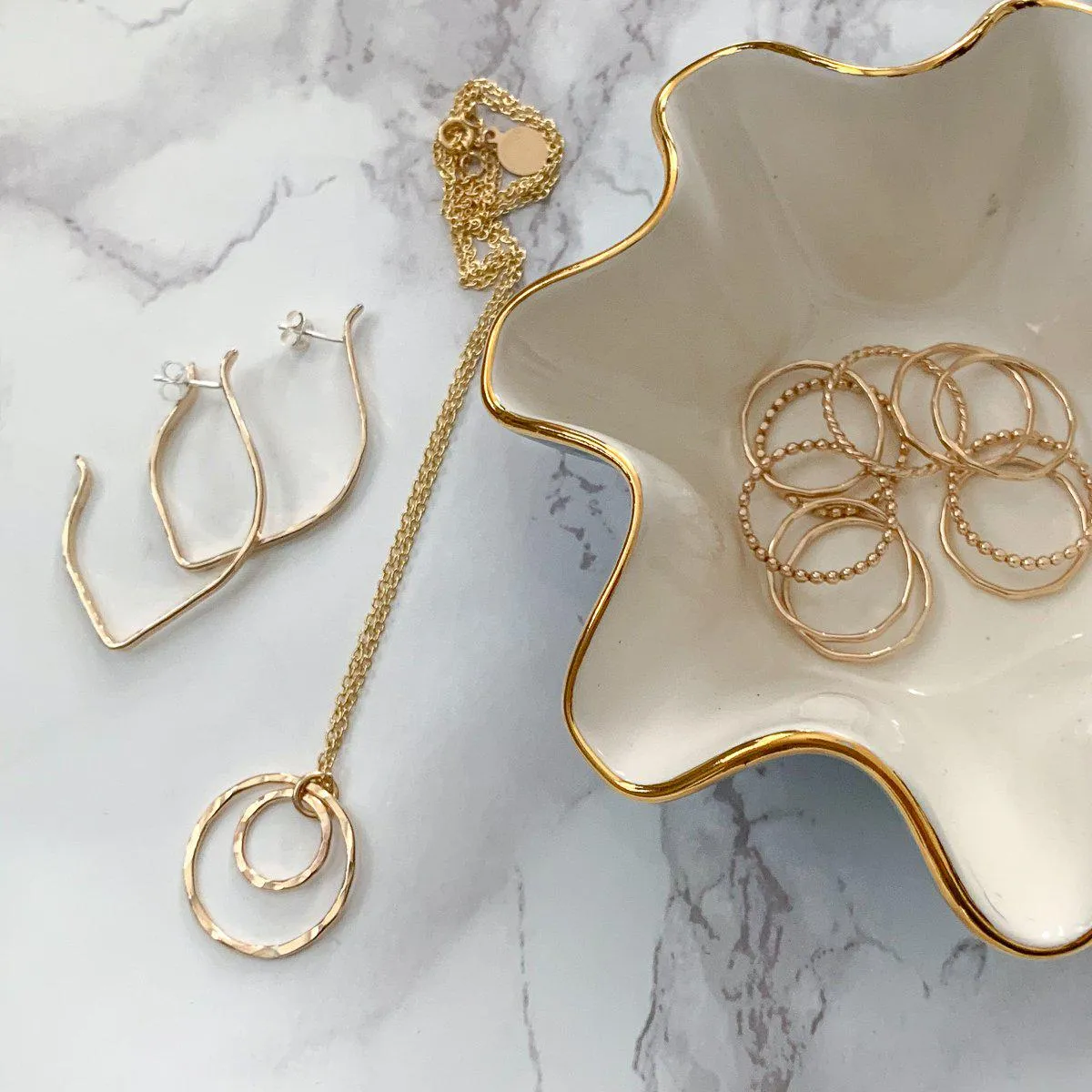 Almond Hoop - Gold-Filled