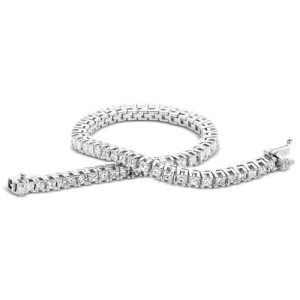 Alula 18ct White Gold Claw Set Princess Cut Diamond Bracelet