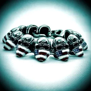 America - Skull Link Bracelet (#946)