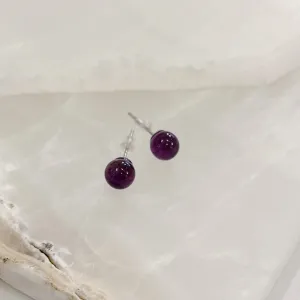 AMETHYST STUD earrings