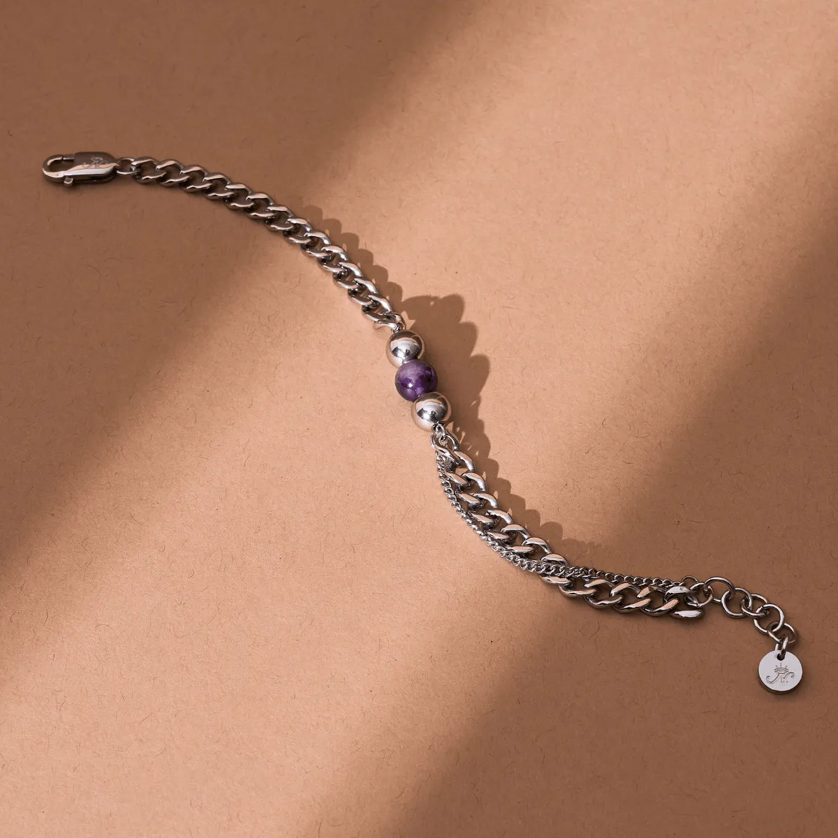 Amethyst x Silver | Gemstone Chain Bracelet
