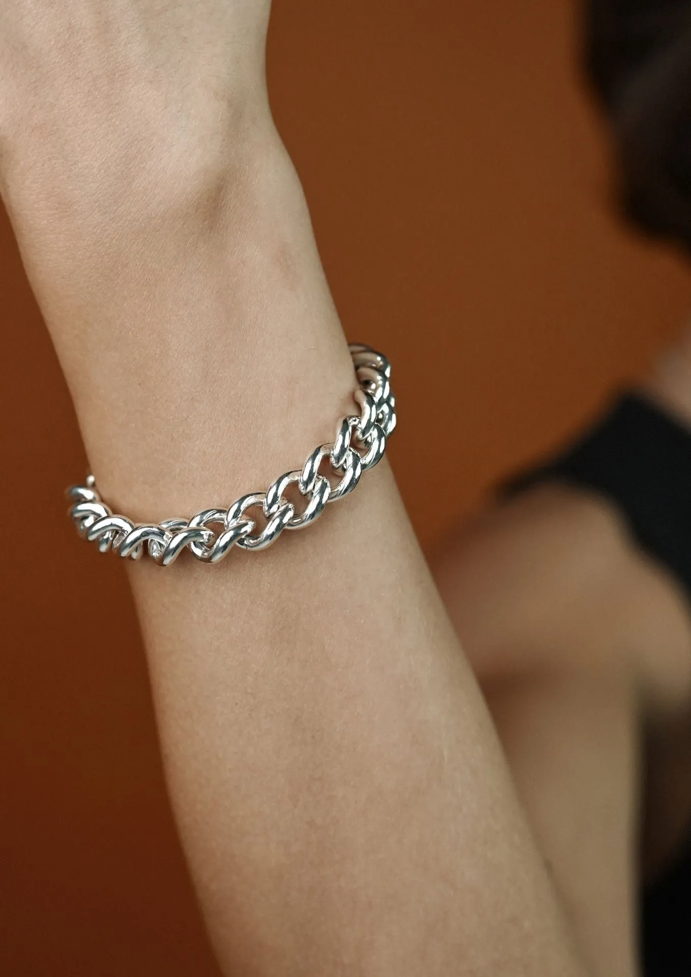 Anchor Chain Bracelet Silver