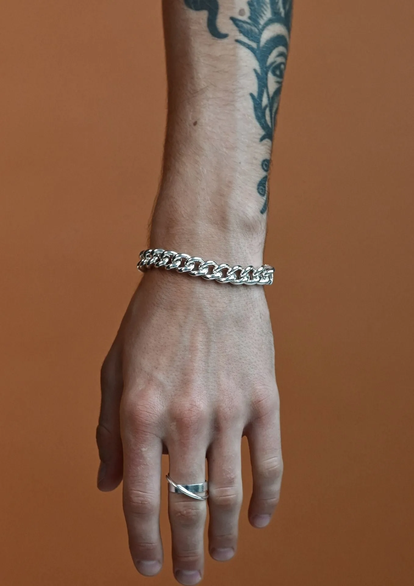 Anchor Chain Bracelet Silver
