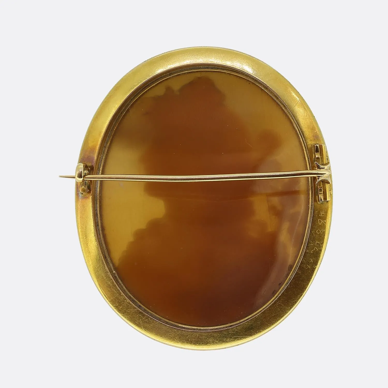 Antique Bacchante Shell Cameo Brooch
