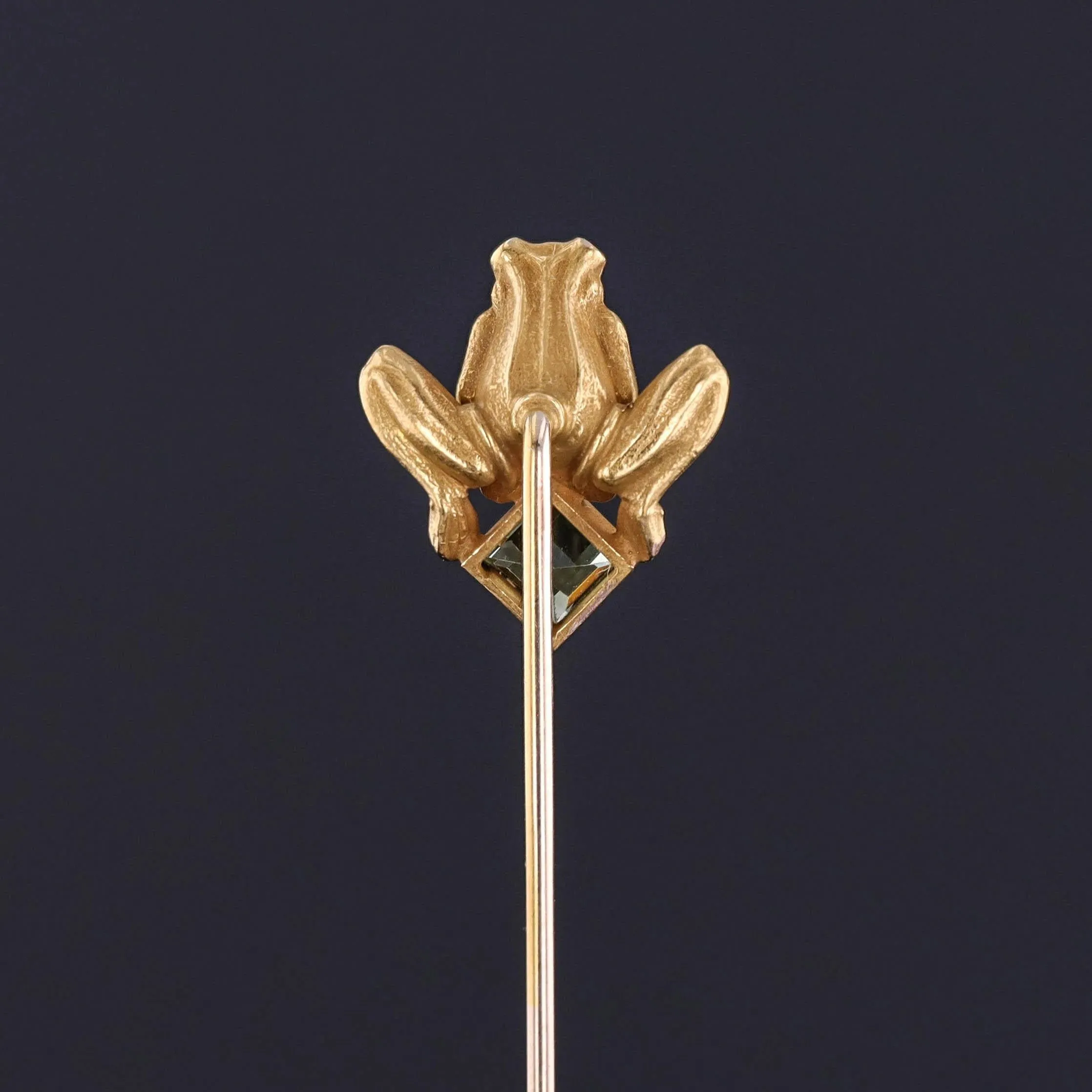 Antique Frog Stickpin of 18k and 14k Gold