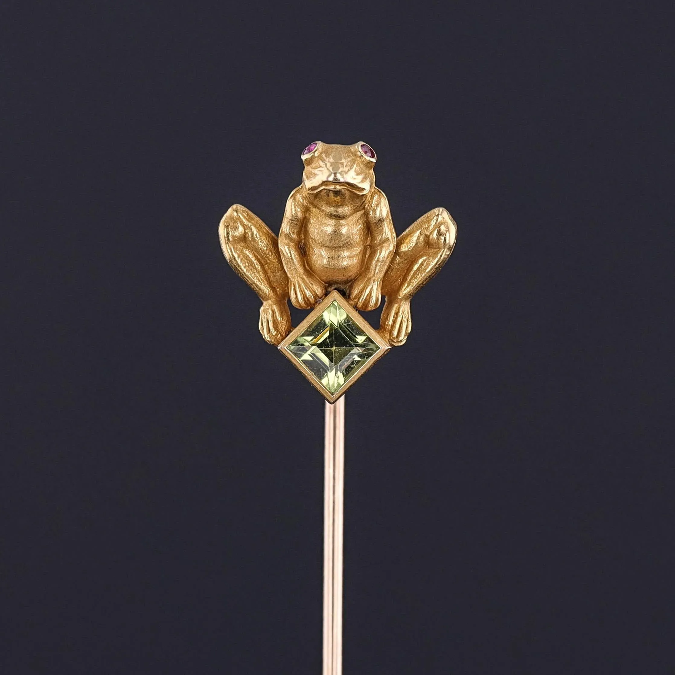 Antique Frog Stickpin of 18k and 14k Gold