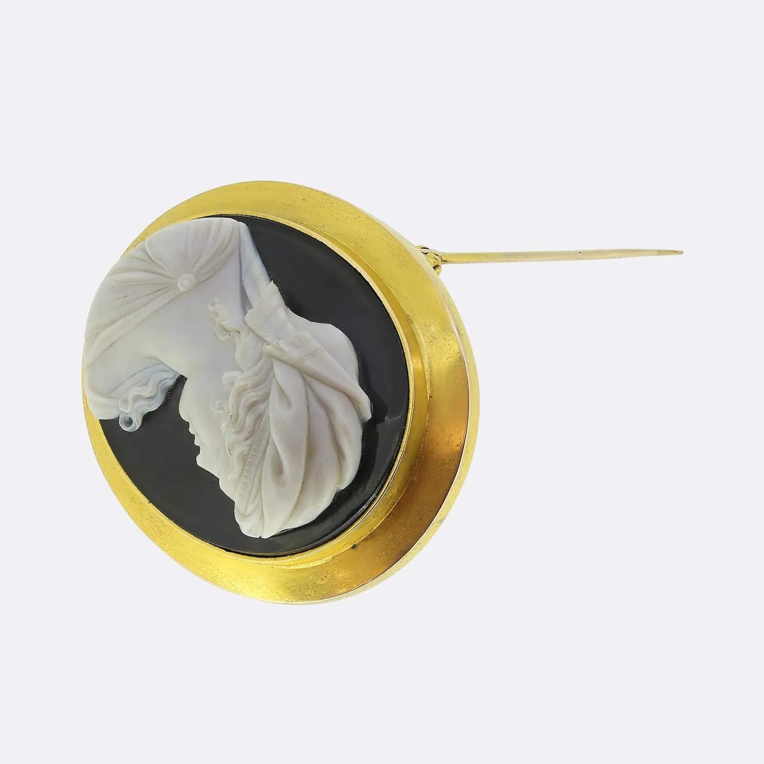 Antique Hardstone Cameo Brooch