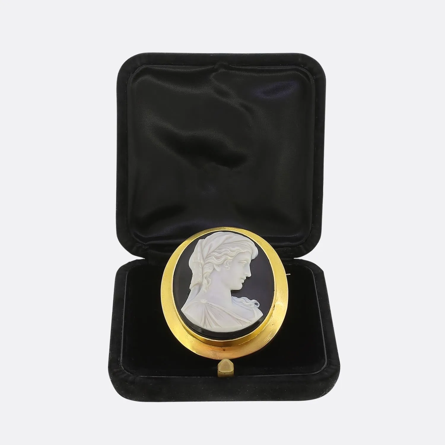 Antique Hardstone Cameo Brooch
