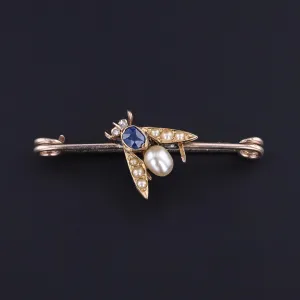 Antique Insect Brooch of 14k Gold