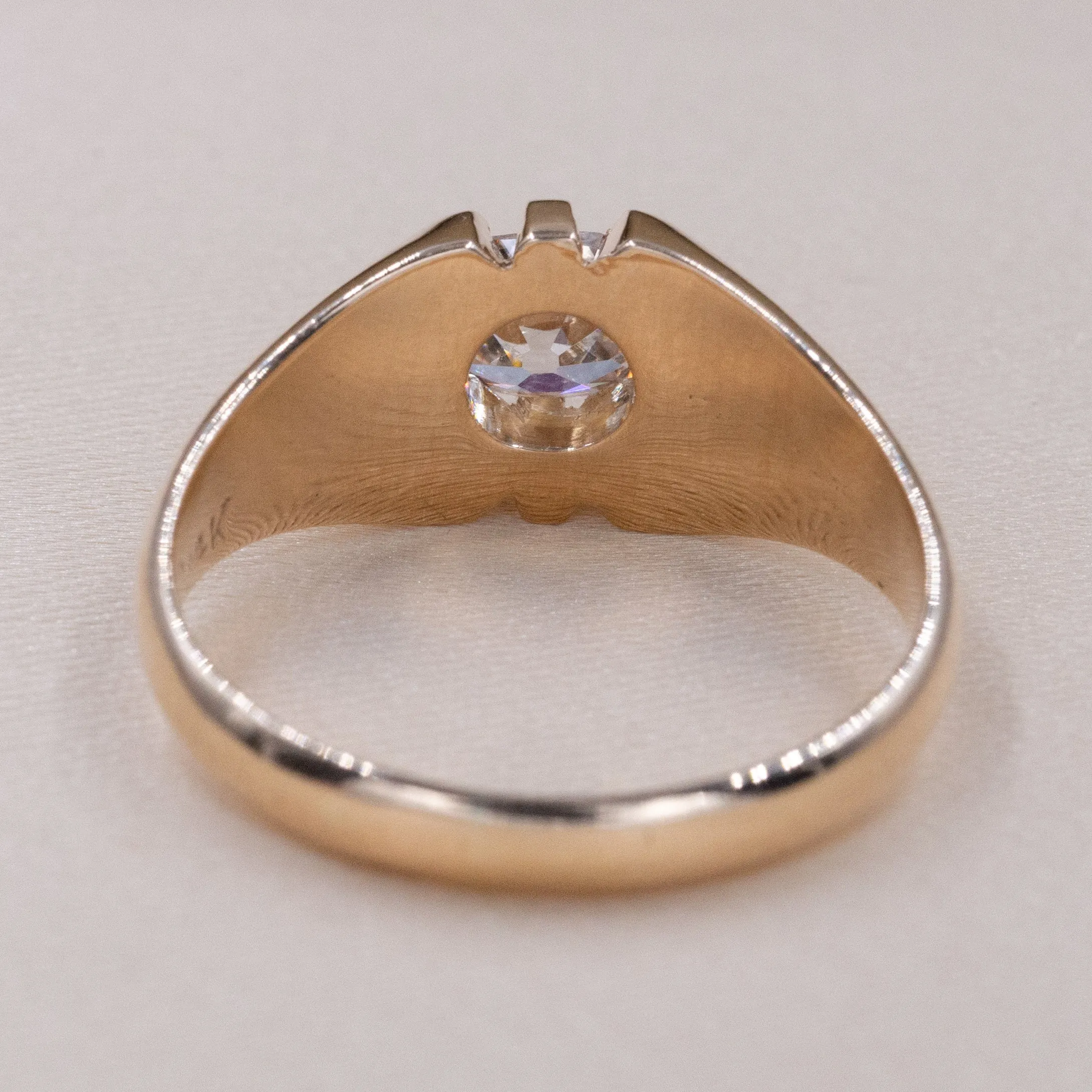 Antique Oval Cut Diamond Belcher c1890