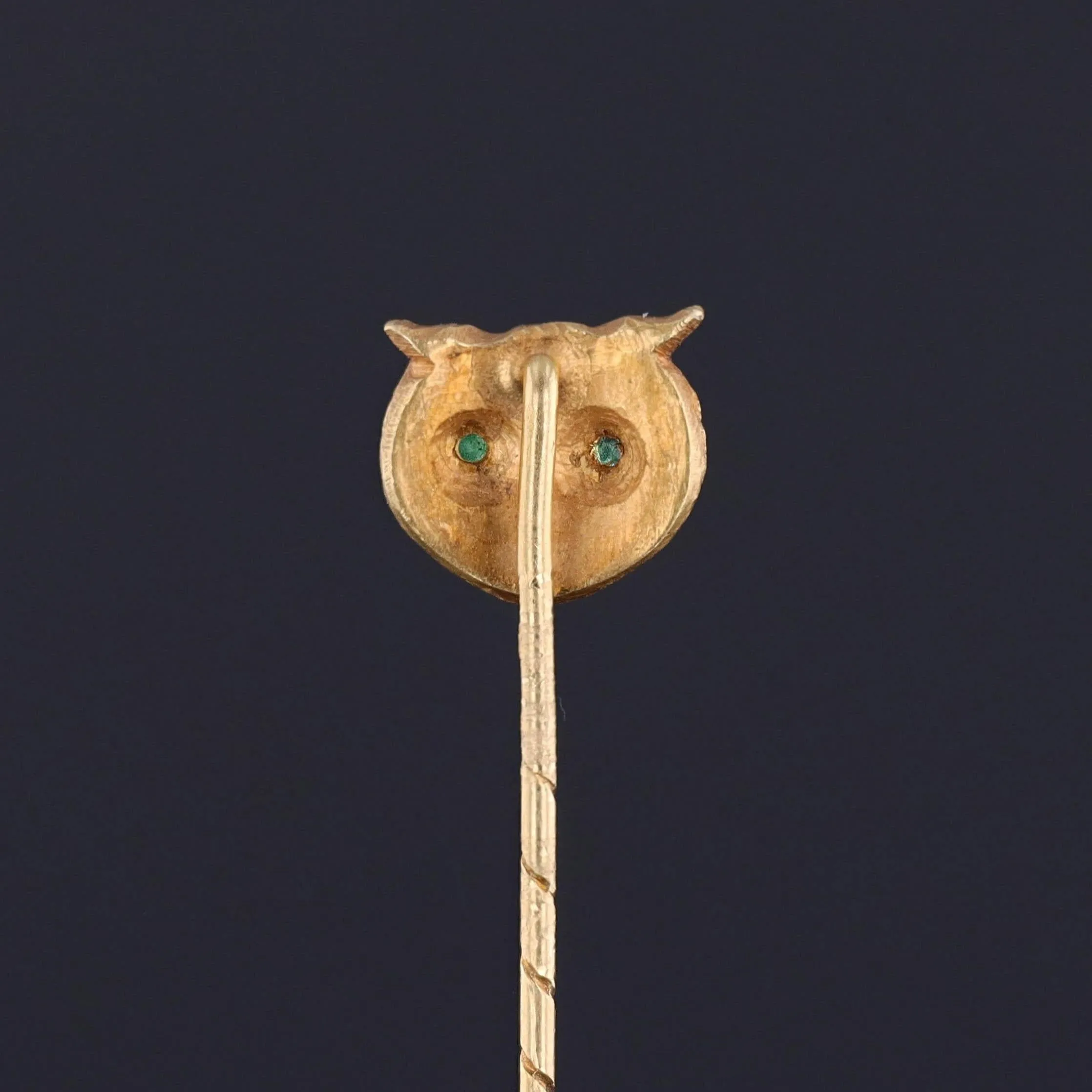 Antique Owl Stickpin of 18k Gold