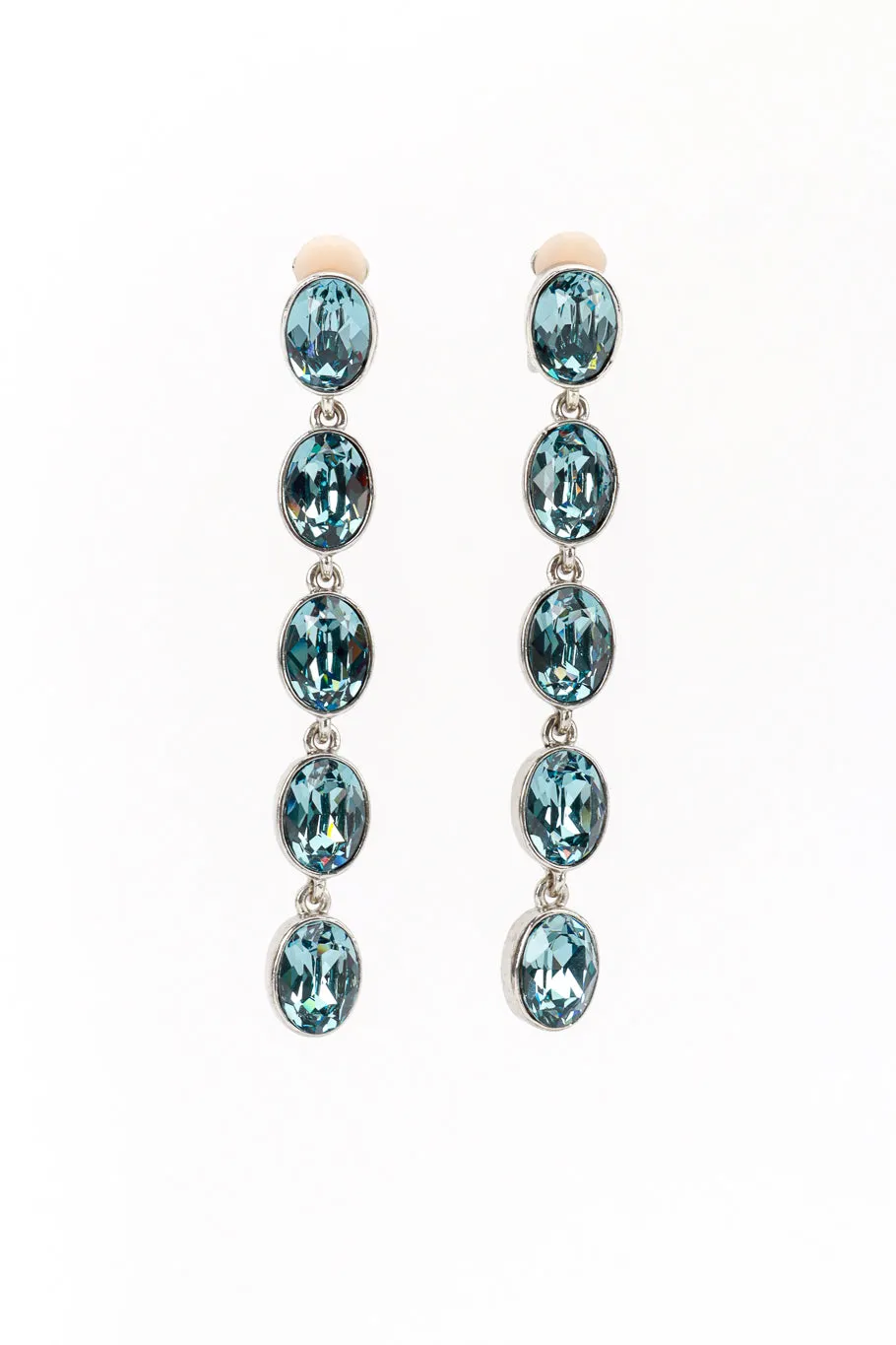 Aquamarine Crystal Drop Earrings