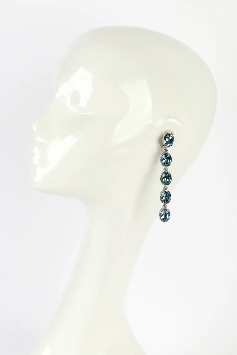 Aquamarine Crystal Drop Earrings