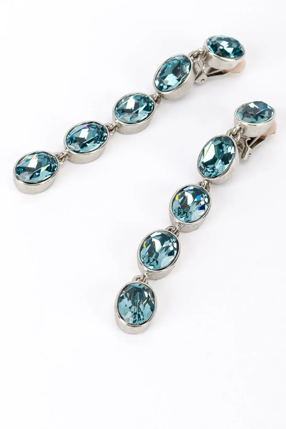 Aquamarine Crystal Drop Earrings