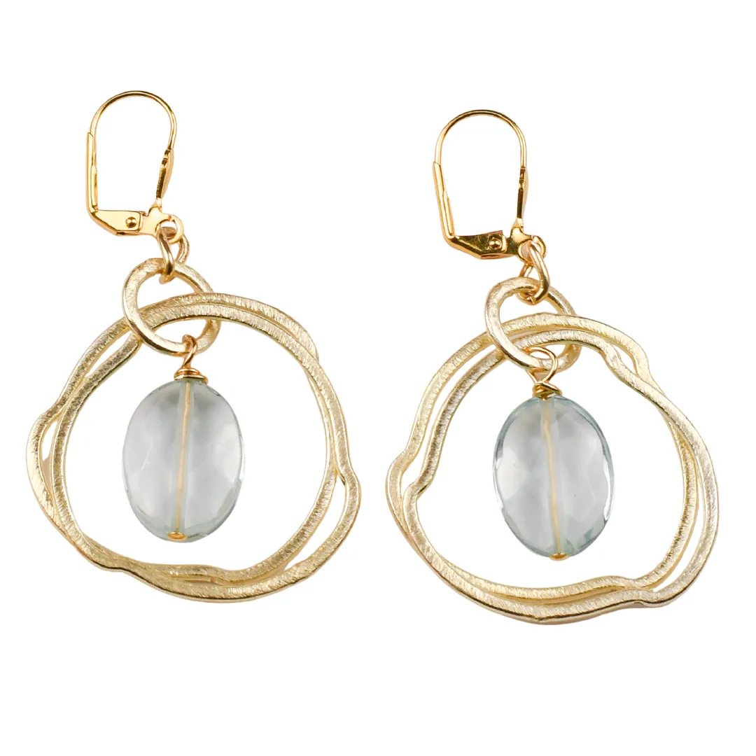 Aquamarine Crystal Earrings