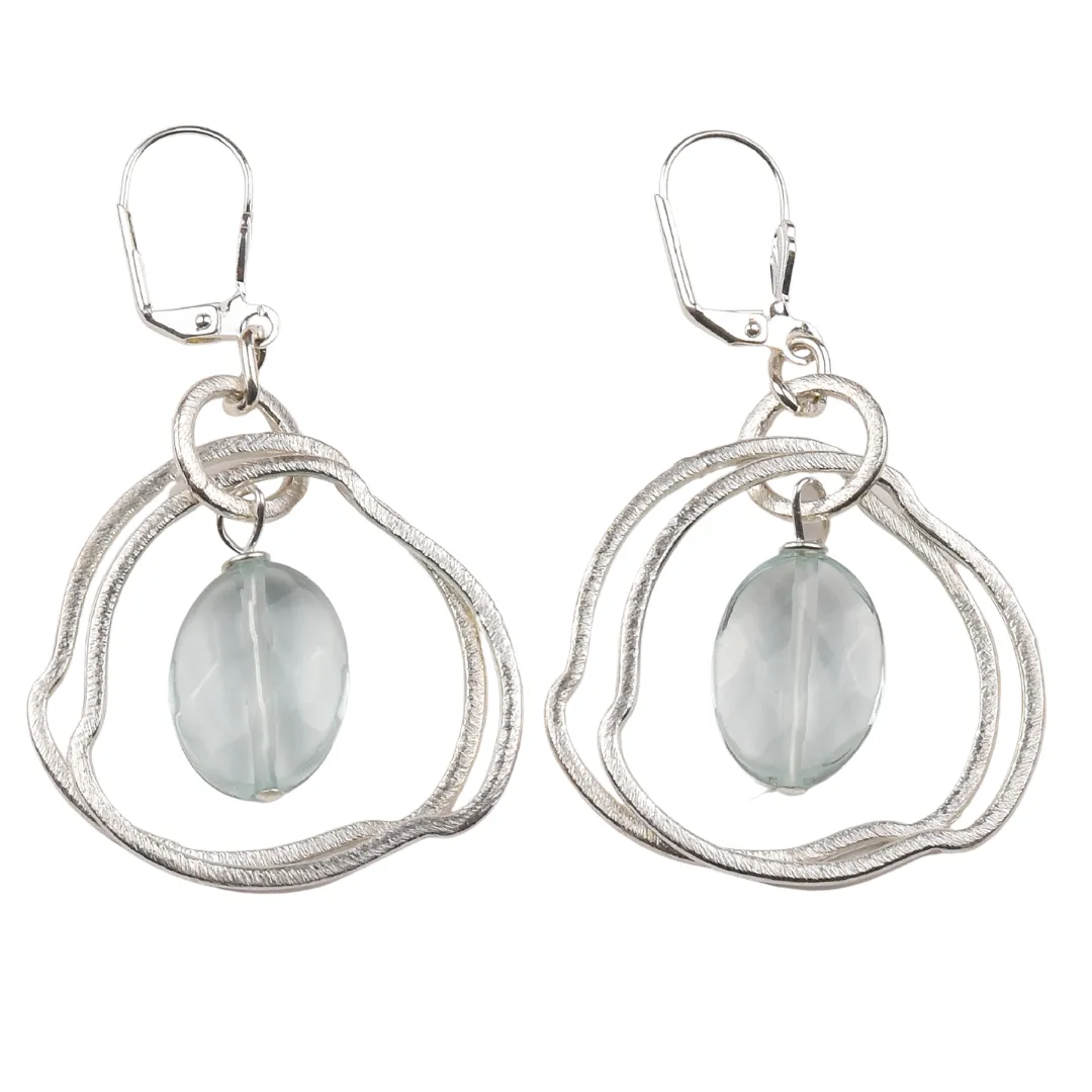Aquamarine Crystal Earrings