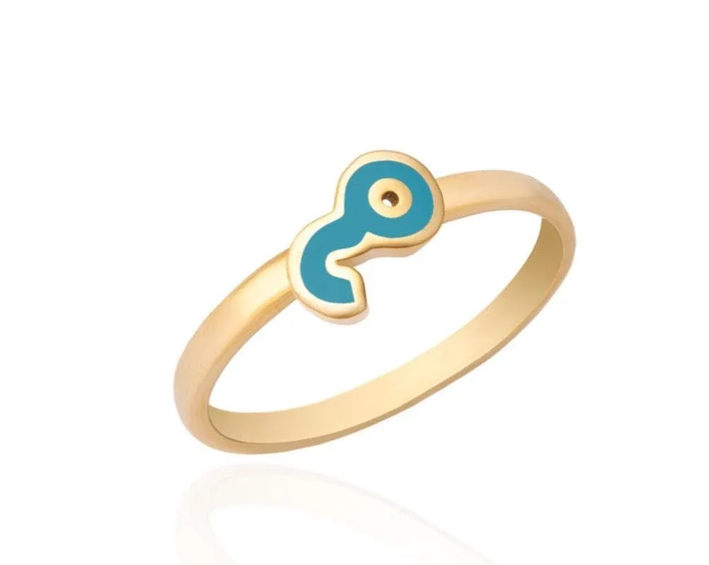 Arabic Enamel Initial Rings