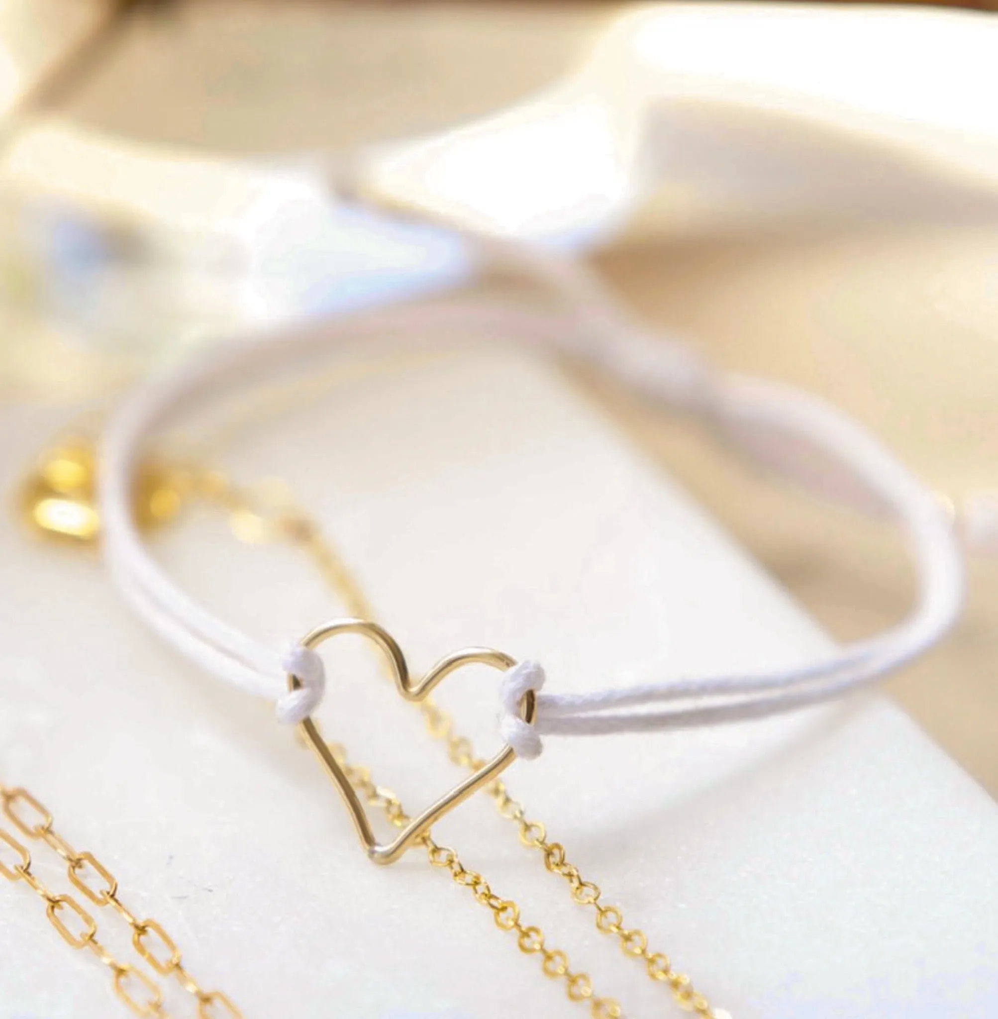'Armed with Love' & Charming Link Chain Bracelet Duo