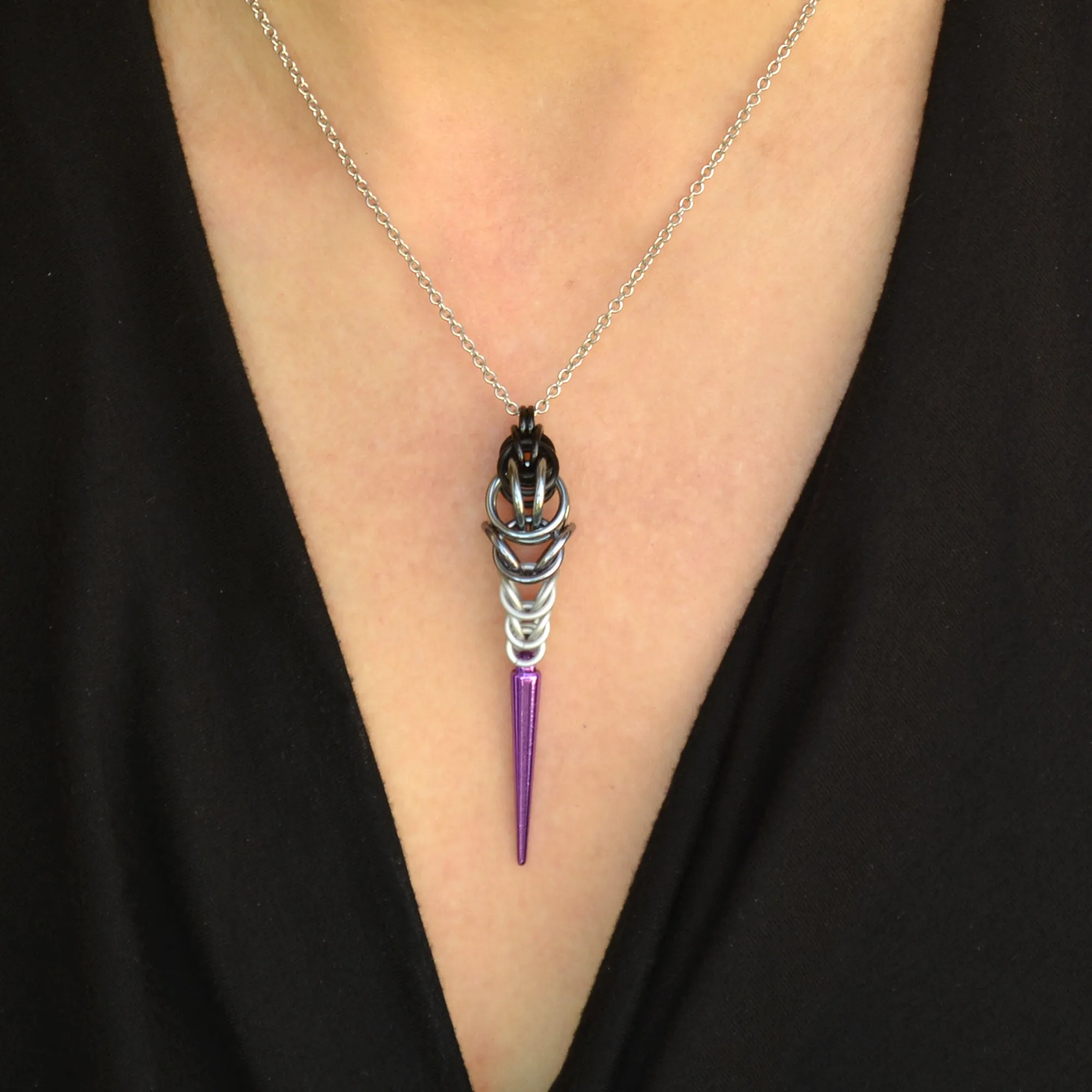 Asexual Pride - Spike Pendant