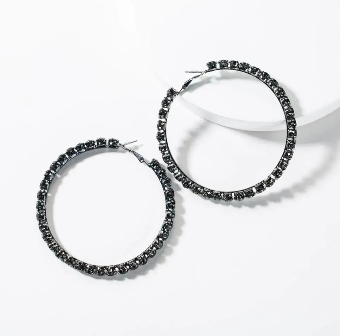 Baddie Rhinestone Hoops