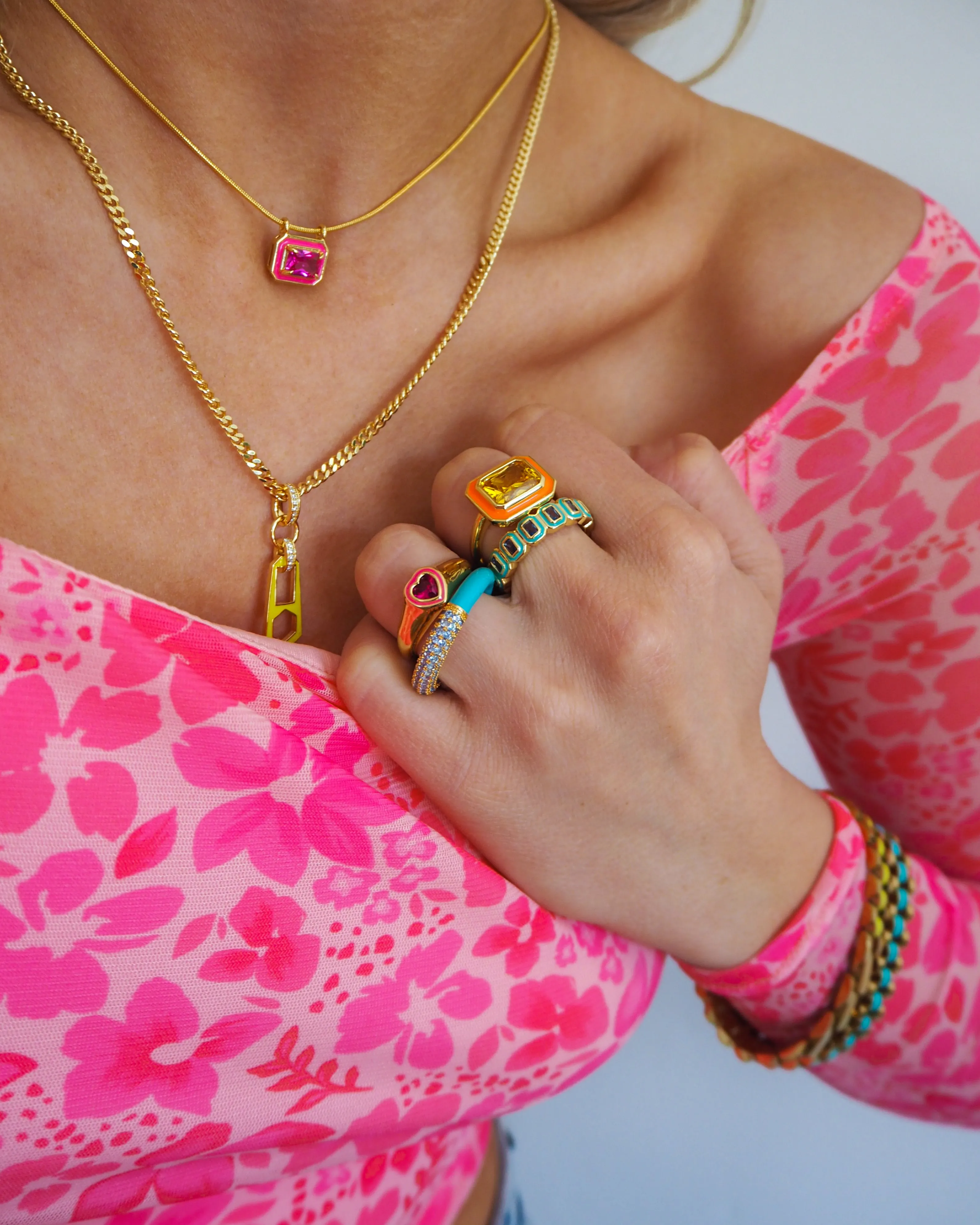Bezel Ballier Ring- Turquoise- Silver