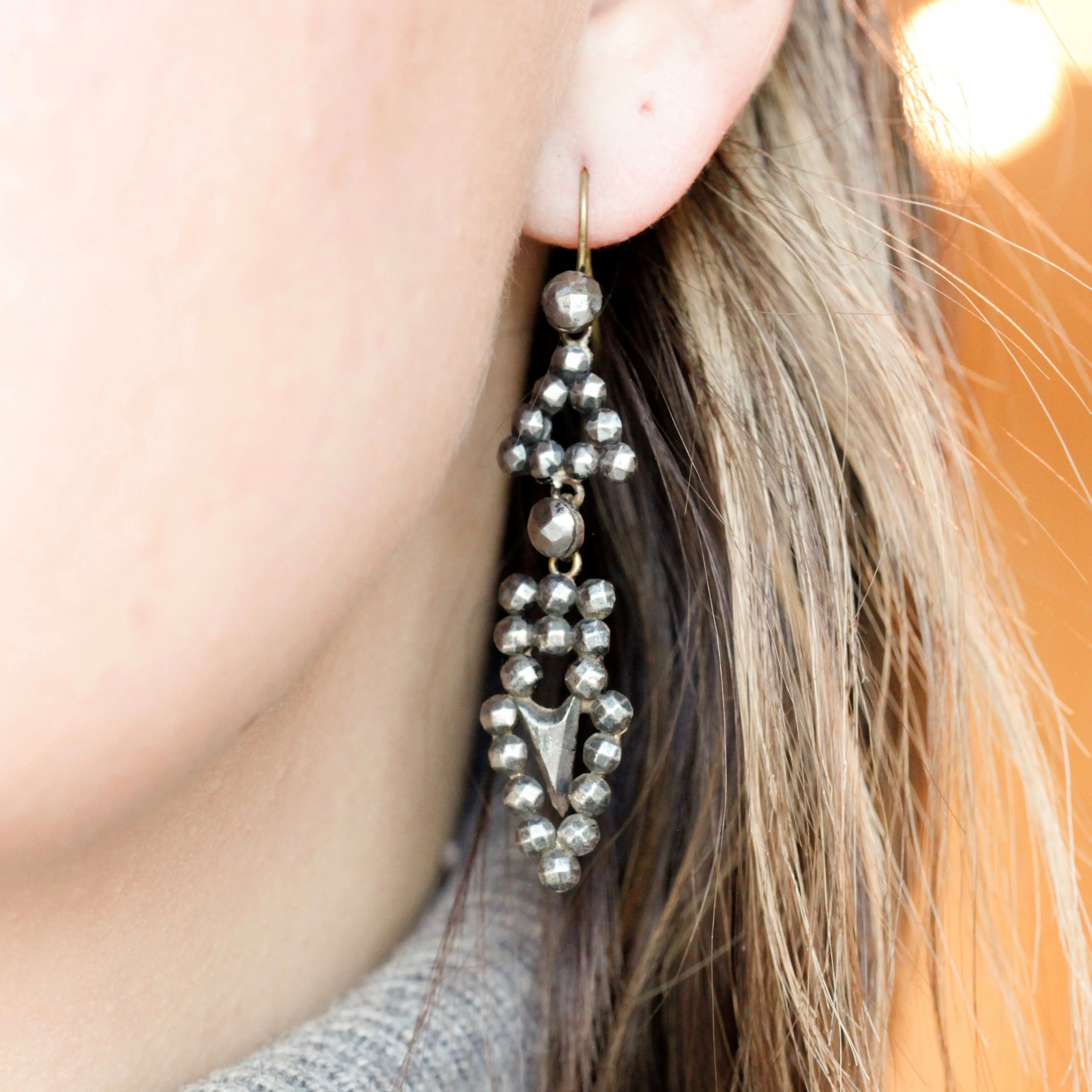 Billie French Steel Cut Earrings