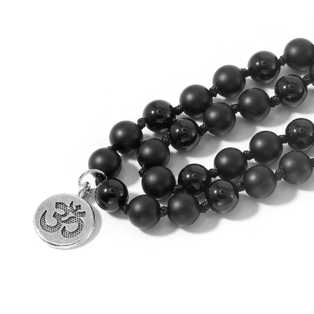Black & Silver Beaded Necklace