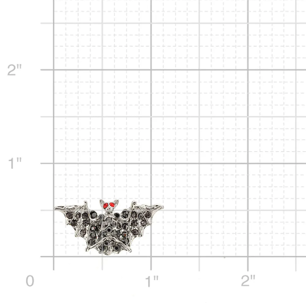 Black Bat Brooch Lapel Pin