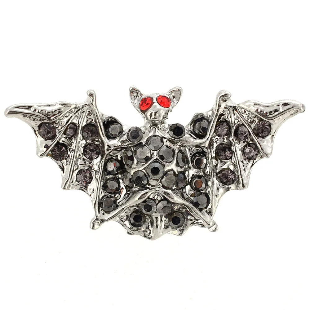 Black Bat Brooch Lapel Pin