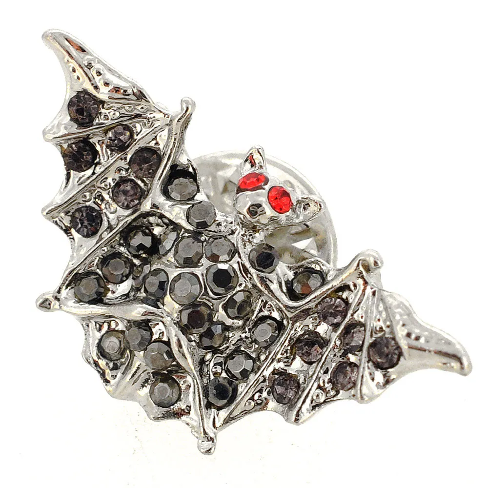 Black Bat Brooch Lapel Pin