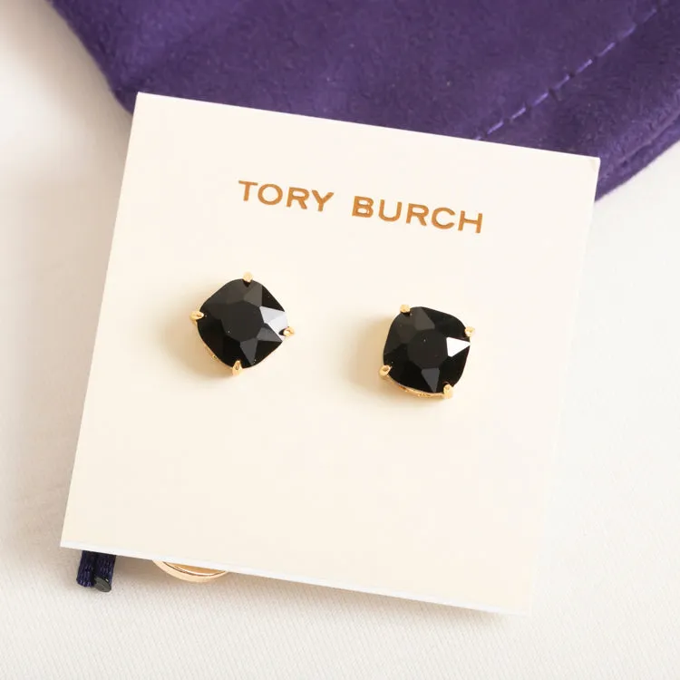 Black Set Crystal Stud Earrings