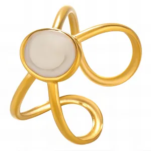 Bloom Loop Statement Ring – Mother-of-Pearl